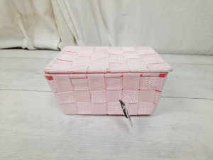 Wenko Organizer z pokrywką ADRIA PINK, pojemnik łazienkowy, WENKO 9