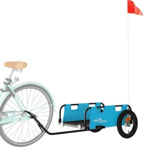 vidaXL vidaXL Przyczepka rowerowa, niebieska, tkanina Oxford i żelazo 3
