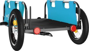 vidaXL vidaXL Przyczepka rowerowa, niebieska, tkanina Oxford i żelazo 7