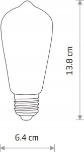 Nowodvorski Nowodvorski Bulb 10594 żarówka 1x6W E27 2200K 560 lm bursztynowa 2