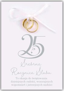 AB Card Kartka okoliczno¶ciowa Rocznica ¶lubu 25 2