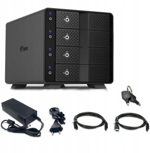 Kieszeń Fantec FANTEC MB-X4U31 4x 8,89cm 3,5cal/6,35cm 2,5cal SSD/HDD obudowa USB 3.1 Gen. 2 4