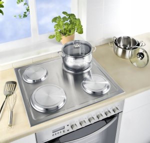 Wenko Pokrywki na palniki srebrne, 4 sztuki, WENKO 2