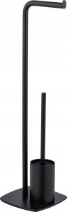 Wenko Szczotka do WC z uchwytem na papier toaletowy, czarna, IRIA, WENKO 2