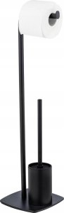 Wenko Szczotka do WC z uchwytem na papier toaletowy, czarna, IRIA, WENKO 4