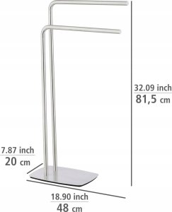 Wenko Wieszak na ręczniki z 2 szczebelkami, matowa stal nierdzewna, IRIA, WENKO 2