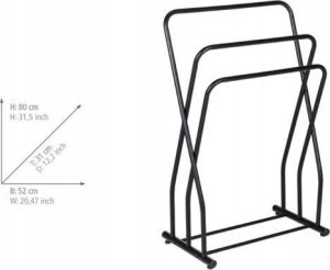 Wenko Wieszak na ręczniki z 3 drążkami, czarna stal lakierowana, GRANELLI, WENKO 5
