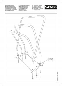 Wenko Wieszak na ręczniki z 3 drążkami, czarna stal lakierowana, GRANELLI, WENKO 6