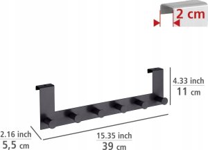 Wenko Wieszak na drzwi, 6 haczyków, Celano, WENKO 6