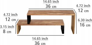 Wenko Półka kuchenna narożna, drewno akacjowe, Vali, WENKO 13