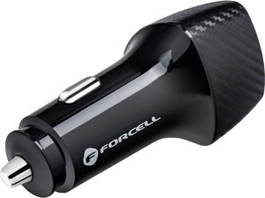 Ładowarka ForCell FORCELL F-ENERGY Carbon CC50-1C ładowarka samochodowa Typ C + kabel Typ C do Lightning PD 3A 20W czarna 5