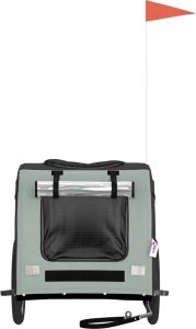 vidaXL vidaXL Przyczepka rowerowa dla zwierząt, tkanina Oxford i żelazo 4