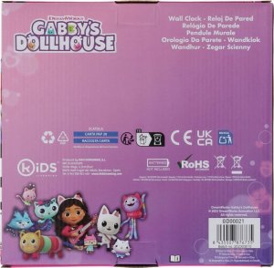 Kids Euroswan Zegar ścienny 25cm Koci Domek Gabi. Gabby's Dollhouse GD00021 Kids Euroswan 5