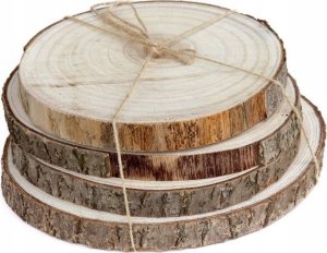Home Styling Collection Drewniane podkładki pod talerze NATURAL, zestaw 4 sztuk 5