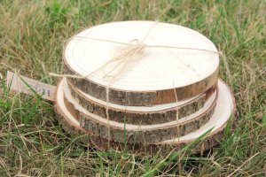 Home Styling Collection Drewniane podkładki pod talerze NATURAL, zestaw 4 sztuk 8