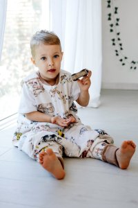 PULP BAMBOO Śpiworek całoroczny z nogawkami dla dziecka od 2,5 do 5lat Farma 8