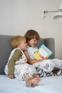 PULP BAMBOO Śpiworek całoroczny z nogawkami dla dziecka od 2,5 do 5lat Farma 9