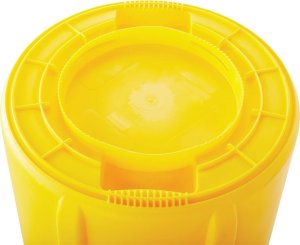 Rubbermaid Pojemnik kubeł przemysłowy na odpady i do żywności BRUTE Round 121L - żółty Pojemnik kubeł przemysłowy na odpady i do żywności BRUTE Round 121L - żółty 2