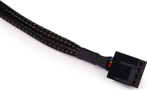 Kabel zasilający Alphacool Alphacool Lüfterkabel 4-Pin auf 4-Pin Verlängerung 15cm - schwarz 3