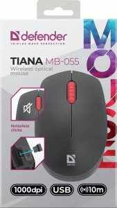 Mysz Defender Mysz bezprzewodowa Defender TIANA MB-055 optyczna bezklikowa silent 1000dpi 3P czarna 5