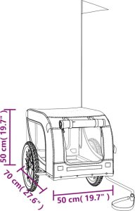 Triton Przyczepka rowerowa dla zwierząt, tkanina Oxford i żelazo 11