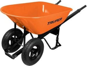 Truper Wózek ogrodowy na dwa koła z metalowym pojemnikiem 118L ® 2