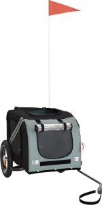 vidaXL vidaXL Przyczepka rowerowa dla zwierząt, tkanina Oxford i żelazo 3