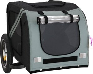 vidaXL vidaXL Przyczepka rowerowa dla zwierząt, tkanina Oxford i żelazo 5