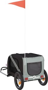 vidaXL vidaXL Przyczepka rowerowa dla zwierząt, tkanina Oxford i żelazo 8