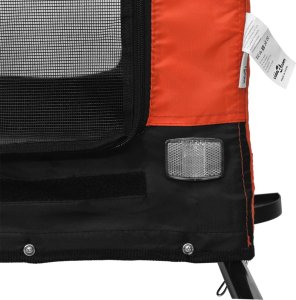 vidaXL vidaXL Przyczepka rowerowa dla zwierząt, tkanina Oxford i żelazo 9