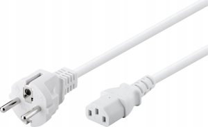 Kabel zasilający Goobay Goobay IEC Cord, 2 m, White, 2 m, Power plug type F, C13 coupler, H05VV-F3G, 250 V 3