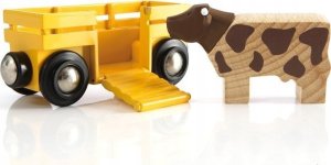 Brio 33406 Wagon do transportu zwierząt oraz krowa 1