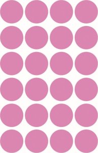 AVERY Avery 3117 Ø 18 mm, Lille format, uden belægning, 96 Etiketter, pink pink 165x85x1mm (96stk) - (96 pce pr. blister emballage) 5