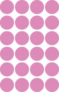 AVERY Avery 3117 Ø 18 mm, Lille format, uden belægning, 96 Etiketter, pink pink 165x85x1mm (96stk) - (96 pce pr. blister emballage) 6