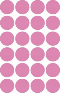 AVERY Avery 3117 Ø 18 mm, Lille format, uden belægning, 96 Etiketter, pink pink 165x85x1mm (96stk) - (96 pce pr. blister emballage) 8