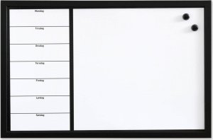 NAGA Magnetisk ugetavle whiteboard 60 x 40 cm dansk Hvid 40x2x60mm (1stk) 1