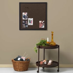 NAGA Opslagstavle 60x60 cm mørkebrunt kork med sort ramme 2