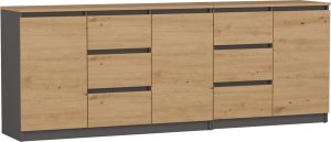 Topeshop Komoda COSTA 1D3S/2D3S BA ANTRACYT ARTISAN 5