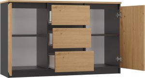 Topeshop Komoda COSTA 1D3S/2D3S BA ANTRACYT ARTISAN 6