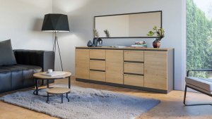 Topeshop Komoda COSTA 1D3S/2D3S BA ANTRACYT ARTISAN 9