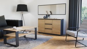 Topeshop Komoda COSTA 1D3S/2D3S BA ANTRACYT ARTISAN 10