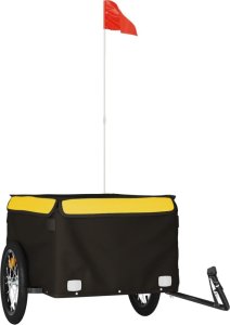 vidaXL vidaXL Przyczepka rowerowa, czarno-żółta, 45 kg, żelazo 2