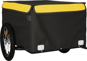 vidaXL vidaXL Przyczepka rowerowa, czarno-żółta, 45 kg, żelazo 4