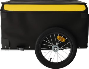 vidaXL vidaXL Przyczepka rowerowa, czarno-żółta, 45 kg, żelazo 7
