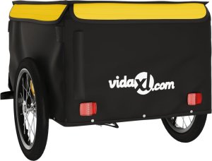 vidaXL vidaXL Przyczepka rowerowa, czarno-żółta, 45 kg, żelazo 8
