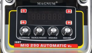 Magnum PÓŁAUTOMAT SPAW.INV. MIG-290 AUTOMATIC v2 MMA, 230V-230A/60%, 400V-280A/60%, 4x4, 230/400V, MB24/5, GP50, MIT, D300 13