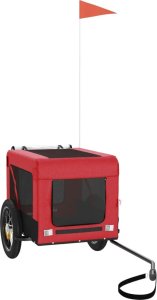 vidaXL vidaXL Przyczepka rowerowa dla zwierząt, tkanina Oxford i żelazo 2