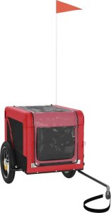 vidaXL vidaXL Przyczepka rowerowa dla zwierząt, tkanina Oxford i żelazo 4