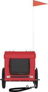 vidaXL vidaXL Przyczepka rowerowa dla zwierząt, tkanina Oxford i żelazo 5