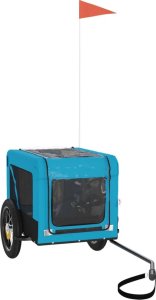 vidaXL vidaXL Przyczepka rowerowa dla zwierząt, tkanina Oxford i żelazo 4